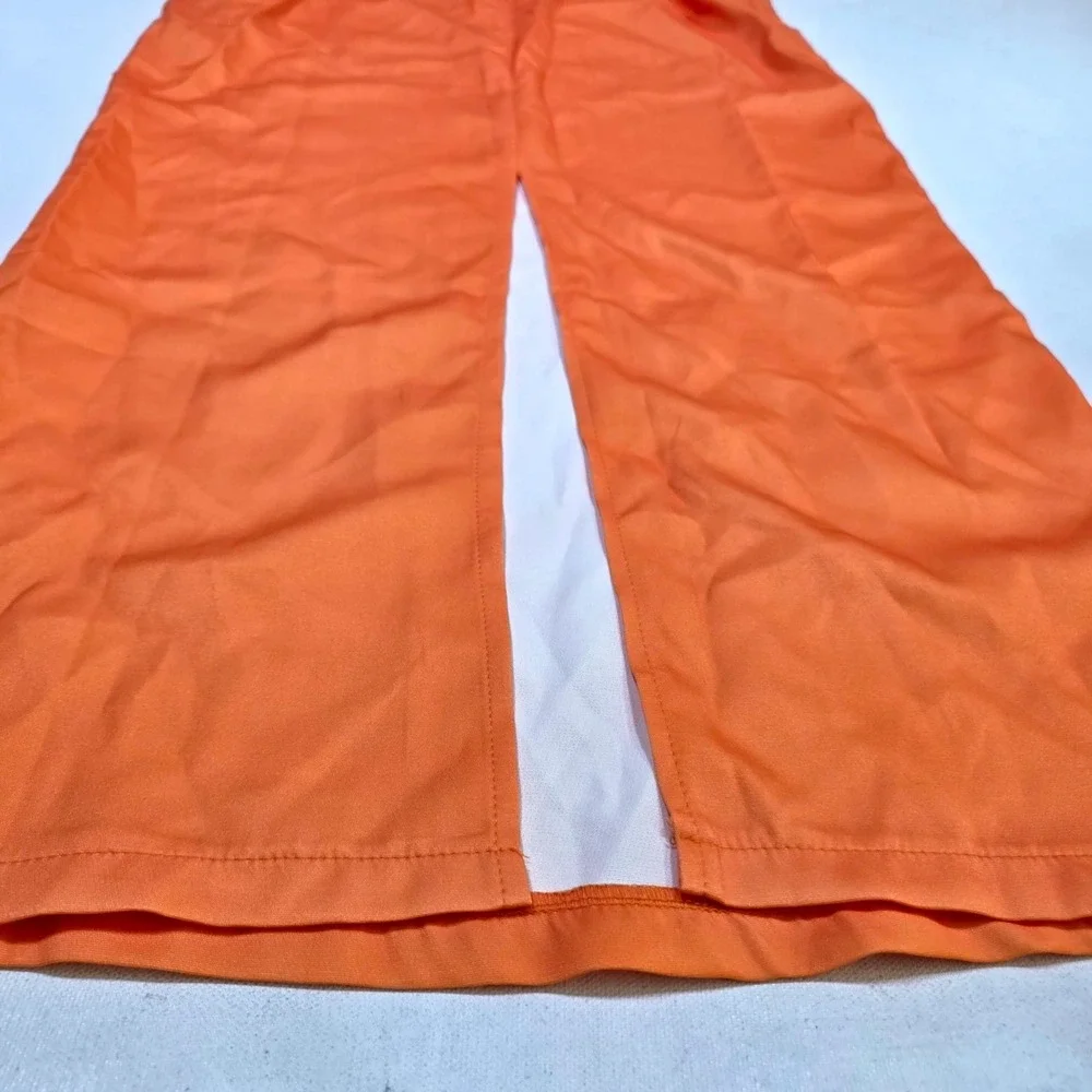 Skirt Set Womens Large Orange Floral Blazer Top Maxi Skirt 2 Piece Set